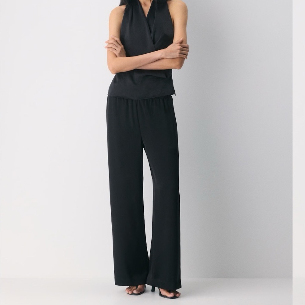 Aritzia Wilfred The Lodge Pant Satin Black